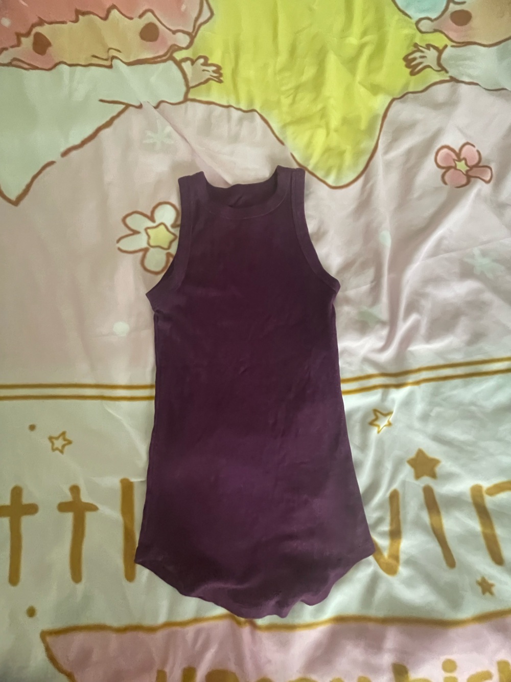 a new day Plum Ribbed tank top